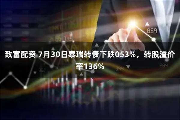 致富配资 7月30日泰瑞转债下跌053%，转股溢价率136%