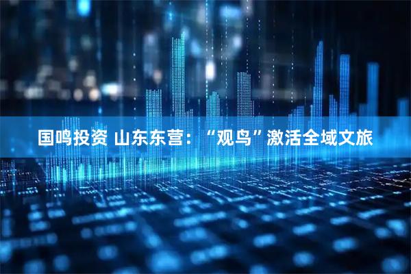 国鸣投资 山东东营：“观鸟”激活全域文旅