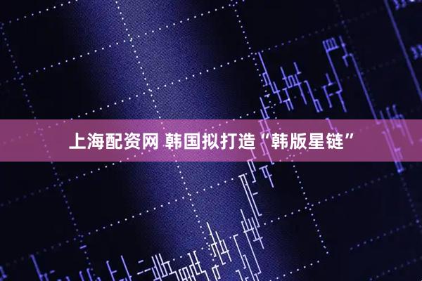 上海配资网 韩国拟打造“韩版星链”